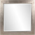 Howard Elliott Millenium Hanging Square Mirror for Wall, Beveled Edges Mirror with Silver Leaf Finish, Accent Mirror Home Décor Vanity Mirrors for Living Room & Entryway, 40 x 40 Inch