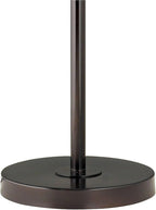360 Lighting Modern Adjustable Swing Arm Floor Lamp Standing 60.5" Tall Classic Bronze Brown Metal Thin Profile White Hardback Drum Shade Decor for Living Room Reading House Family Bedroom
