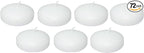 D'light Online Large White Floating Candles 3 Inch Bulk Pack Wax Discs for Events, Weddings, Spa, Home Decor, Special Occasions, Cylinder Vases, Centerpieces, Pool and Holidays - Set of 72 (White)
