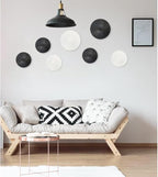 ITrixgan Black Metal Wall Art Decor For Living Room, Wall Hanging Decor Set Above TV Wall Decor, Gothic Room Decor for Bedroom Round Decorative Wall Art, Black Wall Decorations For Home Above Bed