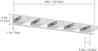 Bathroom Vanity Lighting Fixtures Over Mirror (5-Light, 40-Inch) Modern LED Bathroom Wall Lighting Fixtures, Chrome (Cool White 6000K)