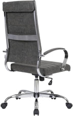 LeisureMod Benmar Modern High Back Leather Office Chair with Adjustable Height, Swivel Base, Ergonomic Design for Home Office, Study, or Workspace(Charcoal, Pallet/30pcs.)