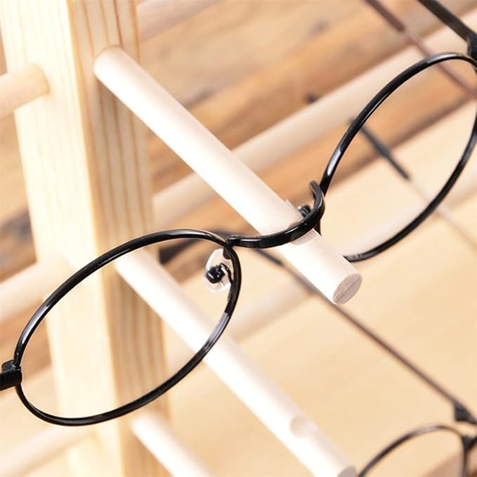 Multi Layers Wood Sunglass Display Rack Shelf Eyeglasses Show Stand Jewelry Holder for Pairs Glasses Showcase