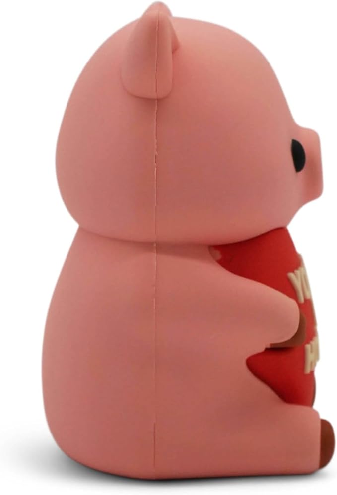 Sweethearts Figurine – Miniature Home Accent, Small Tabletop Ornament for Shelf, Desk, or Living Room Décor – Pig
