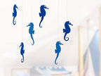 Flensted Mobiles Sea Horse Blue Hanging Mobile - 22 Inches - High Quality Cardboard