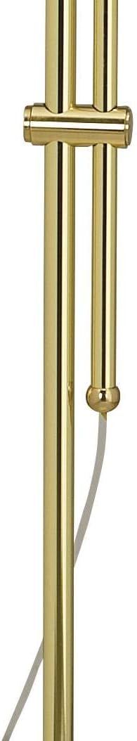 Regency Hill Tony Traditional Farmhouse Adjustable Pharmacy Light Floor Lamp Standing 54" Tall Gleaming Brass Gold Metal Rotating Head Decor for Living Room Reading House Bedroom Family Home
