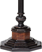 Kathy Ireland Sonnett Industrial Vintage Tree Torchiere Floor Lamp Standing 72" Tall Bronze Brown Champagne Alabaster Glass Shade for Living Room Reading House Bedroom Home Office