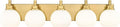 Bathroom Light Fixtures, 5-Light Brushed Gold Bathroom Vanity Lights Over Mirror with Globe Milk White Glass Shade, 32 Inch Modern Vanity Lighting Fixtures, VL195-BG-ML-5