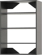 ROOMTEC 31.5" Shelf Short Tower Closet Unit, Modular Closet System with Shelf, Wardrobe Organizer for Bedroom or Walk-in Closet, Wall Mounted, Customizable Clothes Storage Unit, Black