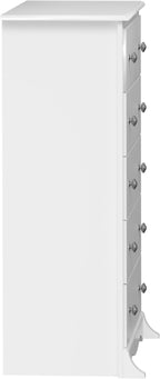 Prepac Sonoma Superior 5-Drawer Dresser for Bedroom - Spacious and Stylish Chest of Drawers, Measuring 17.75"D x 31.5"W x 44.75"H, In White Finish