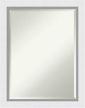 Amanti Art White Wall Mirror 28x22 Blanco White Rectangle Bathroom Mirror for Wall Decor Living Room, Medium Modern Wood Frame, Hangs Horizonally and Vertically, Bathroom Decor, Beveled Edge