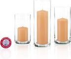 yummi Set of 36 Slim Pillars and Cylinder Vases - Caramel