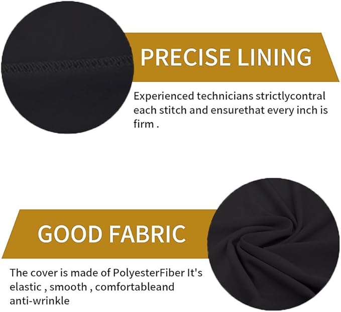 100 Pcs Black Folding Chair Cover Washable Removable Universal Fitted Chair Cover Protector for Wedding Party Banquet Holidays Celebration Decoration Chair Covers