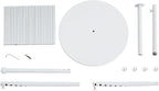 DYRABREST 67" Freestanding Scarf Organizer, Metal Spiral Scarf Holder with 30 Rods, Commercial Hijab Organizer Belt Pants Hanger for Clothing Store Home, Space Saving Shelves (White)