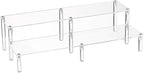 BYCY 2 Tier Clear Acrylic Display Stand Cupcakes Holder, Dessert Display Riser for Great Event, Birthday Party, Wedding Party ( 1 Pack - 16" X 6.9" X 4.25" )