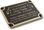 The Metal Foundry Personalised Memorial Angels Metal Plaque For Memory Of A Loved One, Mother, Father Or Grandparents. With Stake As Garden Stones Statue Gift Alternative Idea Handmade In Brass