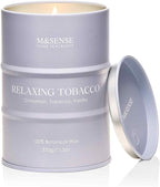 M&SENSE Tobacco Scented Candles Natural Non Toxic, Aromatherapy Candle for Stress Relief Meditation Relaxing, Housewarming Gifts for Women Men, 11.3oz 70 Hour Long Burning