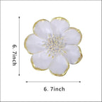 S-MANTIS Vintage Wall Sculpture,Antique Pediment,Hallway Wall Art,Hand Painted Flower Wall Decoration Accent Artworks for Indoor Kitchen Bedroom Living Room Office Outdoor Garden Patio (White)