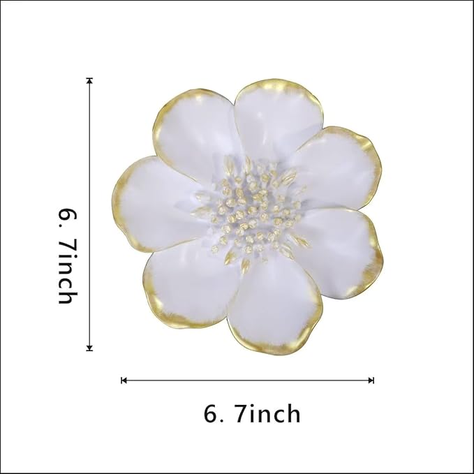 S-MANTIS Vintage Wall Sculpture,Antique Pediment,Hallway Wall Art,Hand Painted Flower Wall Decoration Accent Artworks for Indoor Kitchen Bedroom Living Room Office Outdoor Garden Patio (White)