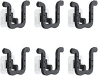 6Pcs Self-Adhesive Wall Slipper Rack Durable Foldable No-Drill Installation for Door Cupboard Bathroom Kitchen Home Organizer Water-Resistant