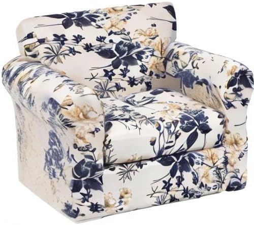 KRFOONN 2 Piece Chair Covers Printed Sofa Covers Couch Covers Washable Armchair Sofa Couch Slipcover Furniture Protector with Elastic Bottom for Living Room (Armchair, 27), Small