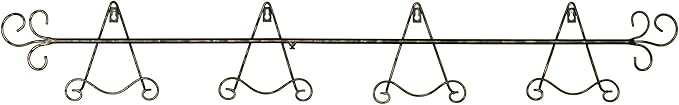 Touch of Class Galla Horizontal Plate Rack - Antique Bronze - Four Plates