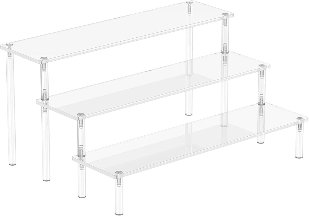 3 Tier Clear Acrylic Display Stand for Perfume, Cosmetics & Cupcakes