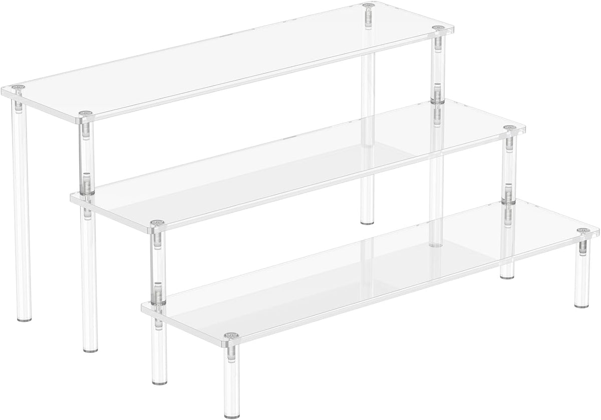 3 Tier Clear Acrylic Display Stand for Perfume, Cosmetics & Cupcakes