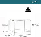 21" Acrylic Shower Stool with Storage Shelf - Waterproof Bath Bench for Spa & Shower, Heavy-Duty Seating (Holds 400lbs) - Ideal for Shaving Legs & Organizing Items