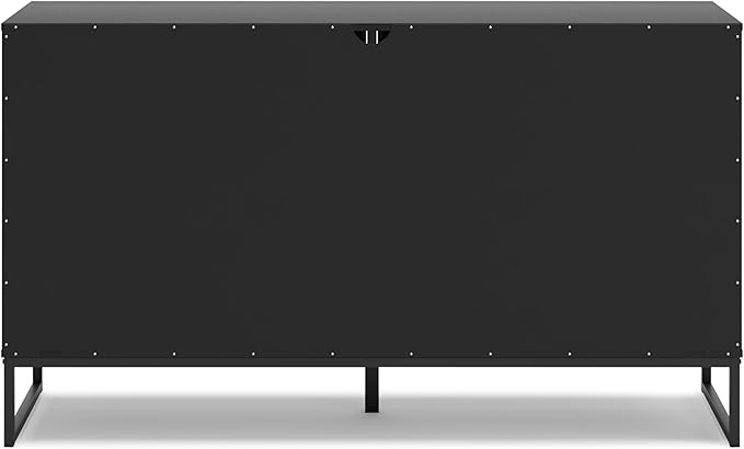 Signature Design by Ashley Socalle Modern 6-Drawer Dresser with Safety Stop, Black