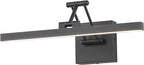 Hard-Wired Picture Light Dimmable LED Picture Lights for Paintings 15.7" Inch Black Metal Body Wall Pictures with Adjustable Swing Arm Art Display Lamps 7W 3000K Warm White Book Light