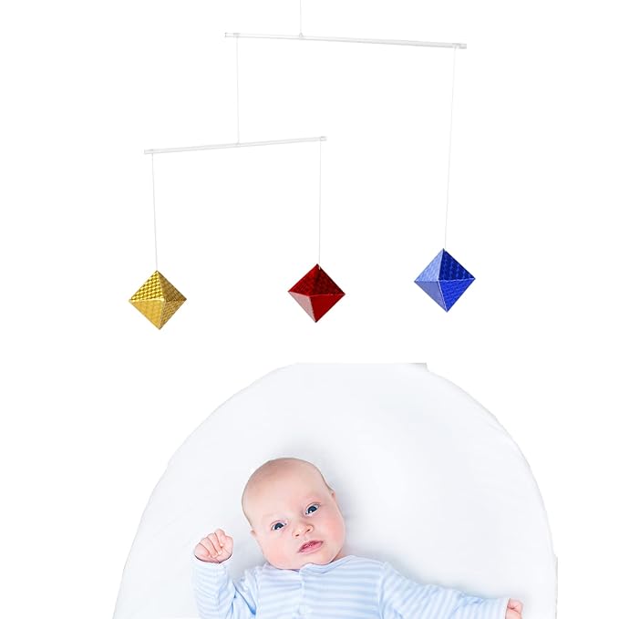 Set of 4 Portable Montessori - Munari, Gobbi, Octahedron, Dancers. Montessori Mobile, Baby Mobile, Hanging Mobile