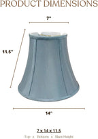 Royal Designs, Inc. BSO-704-14BLU-2 True Bell Basic Lamp Shade, 7 x 14 x 11.5, Blue, 2-Pack