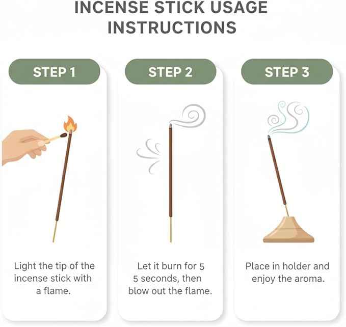 Seedlink White Sage Incense Sticks (5g, Approx. 20 Sticks) for Cleansing Negative Energy | Pure & Natural Aromatherapy Incense for Meditation, Yoga, and Spiritual Purification (20)