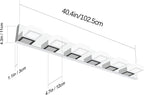 Ralbay Modern LED Bathroom Vanity Lights 6 Lights Acrylic Stainless Steel LED Vanity Light Fixtures for Bathroom Lighting 6000K Cool White Light