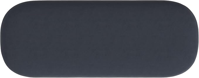 HomePop Ellipse Modern Storage Bench with Metal Legs |Homepop Home Décor|Bench with Storage for Living Room & Bedroom - Steel Blue Velvet