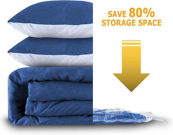 Vacuum Storage Bags 7 Jumbo, Space Saver Sealer Bags,Vacuum seal bags for clothing, Pillows, Comforters, Blankets, Bedding