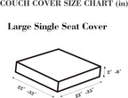 Couch Cushion Covers Sofa Covers Couch Covers for Sofa Pet Friendly Universal Sofa Covers Washable Stretch Slipcovers for Sectional Sofa (Texture Gray,Large Single Seat Cover)