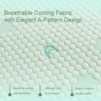 ACCURATEX Cooling Memory Foam Pillows for Sleeping Standard Size Set of 2, Adjustable Fluffy Pillows with Removable Cover, Cool Bed Pillow for Side Back Stomach Sleepers, Machine Washable, Green