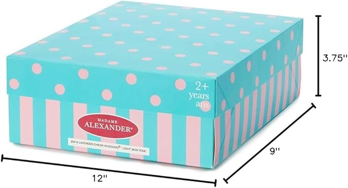 Madame Alexander 12" Lavender Check Huggums, Medium Skin Tone