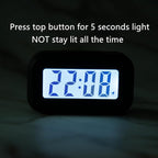 FAMICOZY Small Digital Travel Alarm Clock,Simple Operation,Easy to Read,Ascending Alarm,12/24Hr,Snooze Soft Light for Bedside,AAA Battery Operated,Black