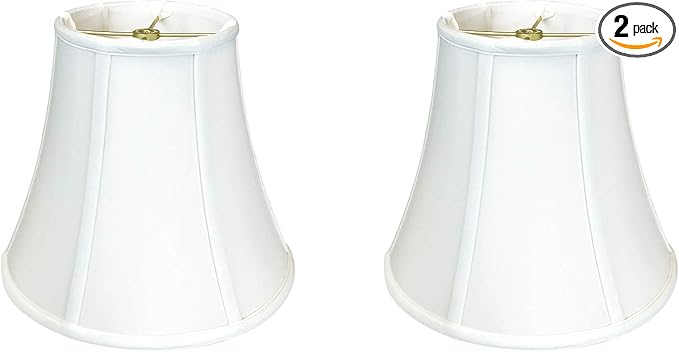 Royal Designs, Inc. BSO-704-18WH-2 True Bell Basic Lamp Shade, 9 x 18 x 13.6, White, 2-Pack