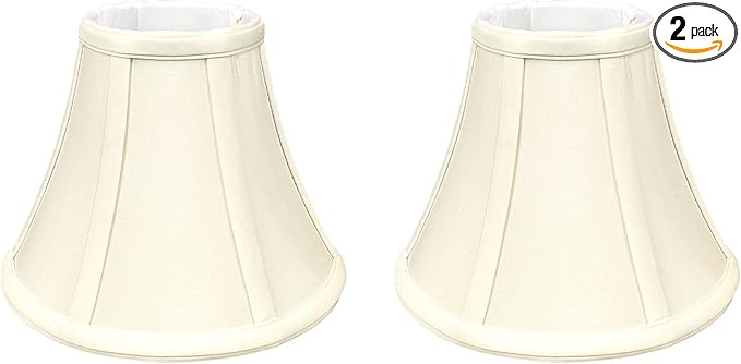 Royal Designs, Inc. BSO-704UT-8EG-2 True Bell Basic Lamp Shade with UNO Fitter, 4 x 8 x 6.5, Eggshell, 2-Pack