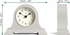 JONES CLOCKS® Speakeasy Mantel Clock | Classic Napoleon’s hat Design | Gray | Contemporary Classic Style for Desk, Table, Shelf or Bedside