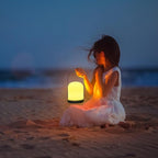 Mr.Go Portable LED Lantern Table Lamp | Cordless & USB Rechargeable | Remote Control & Dimmable | 16 RGB Colors & Kids Bedroom Outdoor Camping Light | Metal Handle (Black)