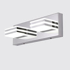 LED Vanity Light Bar 2 light Bathroom Mirror Light Fixtures Modern 12W Bath Lamps Over Mirror 14 Inch Bathroom Wall Lighting Fixtures Chrome Restroom Lights Fixtures over Sink Acrylic Vanity Sconces