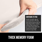 GORILLA GRIP Memory Foam Bath Mat, Soft Absorbent Velvet Bathroom Mats, Durable Dots on Underside, Machine Washable Bathmat, Carpet Rug Room Decor for Shower Tub Floor RV, 36x24 Rugs, Cream