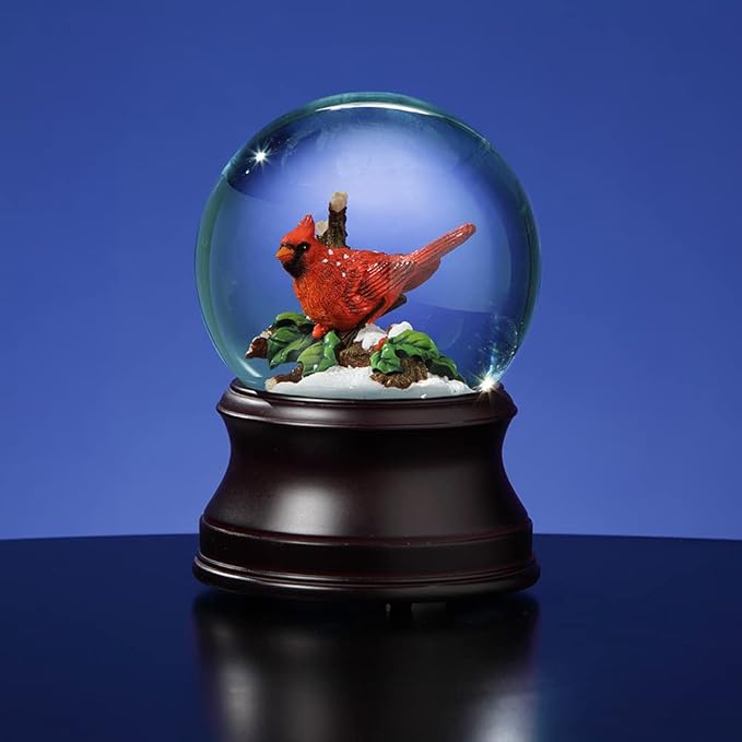 The San Francisco Music Box Company Holiday Cardinal Snow Globe