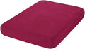 hyha Velvet Couch Cushion Covers, Soft Sofa Seat Covers for sectional 2 Cushion Couch Washable, Magic Sofa Slipcover with Elastic Bottom, Non-Slip Furniture Protector for Pets, Kid(Medium, Wine Red)