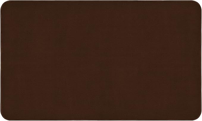House, Home and More Skid-Resistant Carpet Indoor Area Rug Floor Mat - Chocolate Brown - 3 Ft X 5 Ft - Non Slip Rubber Backing, Stain Resistant, Dog Friendly, Living Room Bedroom Kitchen Entryway